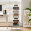 Wrought Iron Floating Bookshelf with Marble Base