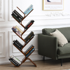 Contemporary Corner Bookcase - Stylish Wooden Designer Bookshelf
