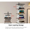 Wrought Iron Floating Bookshelf with Marble Base