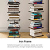 Wrought Iron Floating Bookshelf with Marble Base