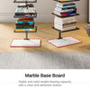 Wrought Iron Floating Bookshelf with Marble Base