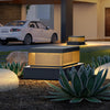 Sleek Black Outdoor Post Light