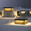 Sleek Black Outdoor Post Light