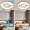 Intelligent Ceiling Fan for Bedrooms with Integrated LED Lighting