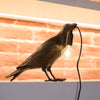 Raven-Inspired Resin Table Lamp