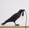 Raven-Inspired Resin Table Lamp