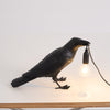 Raven-Inspired Resin Table Lamp