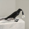 Raven-Inspired Resin Table Lamp