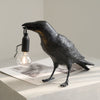 Raven-Inspired Resin Table Lamp