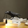 Raven-Inspired Resin Table Lamp