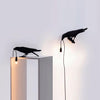 Raven-Inspired Resin Table Lamp