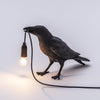 Raven-Inspired Resin Table Lamp