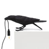 Raven-Inspired Resin Table Lamp