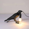 Raven-Inspired Resin Table Lamp