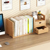 Retractable Desktop Organizer Shelf with Drawers for Books