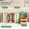 Retractable Desktop Organizer Shelf with Drawers for Books