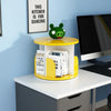 Multifunctional Rotating Desktop Bookcase and Storage Shelf