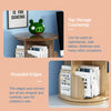 Multifunctional Rotating Desktop Bookcase and Storage Shelf