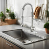 360° Rotating Stainless Steel Kitchen Faucet with Pull-Down Sprayer