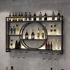 Wall-Mounted Metal Wine Rack for Industrial Style with Bottle Storage