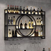 Wall-Mounted Metal Wine Rack for Industrial Style with Bottle Storage