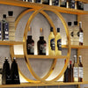 Wall-Mounted Metal Wine Rack for Industrial Style with Bottle Storage