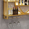 Wall-Mounted Metal Wine Rack for Industrial Style with Bottle Storage