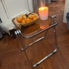Contemporary Acrylic Folding Coffee Table with Metal Base