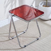 Contemporary Acrylic Folding Coffee Table with Metal Base