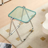 Contemporary Acrylic Folding Coffee Table with Metal Base