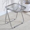 Contemporary Acrylic Folding Coffee Table with Metal Base