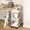 3-Tier Versatile Rolling Cart with Wheels