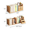 Retractable Desktop Organizer Shelf with Drawers for Books