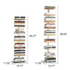Wrought Iron Floating Bookshelf with Marble Base