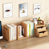 Retractable Desktop Organizer Shelf with Drawers for Books