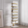 Wrought Iron Floating Bookshelf with Marble Base