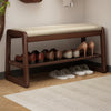 Minimalist Solid Wood Shoe Storage Bench for Entryway