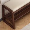Minimalist Solid Wood Shoe Storage Bench for Entryway